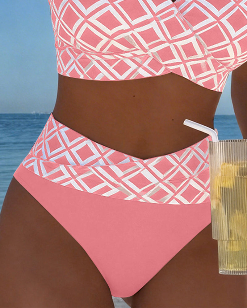 Évora - Bikini de dos piezas con estampado de rombos