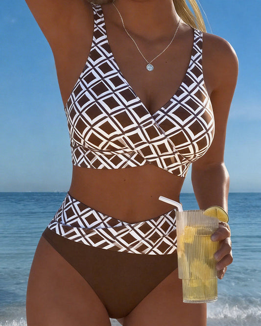 Évora - Bikini de dos piezas con estampado de rombos