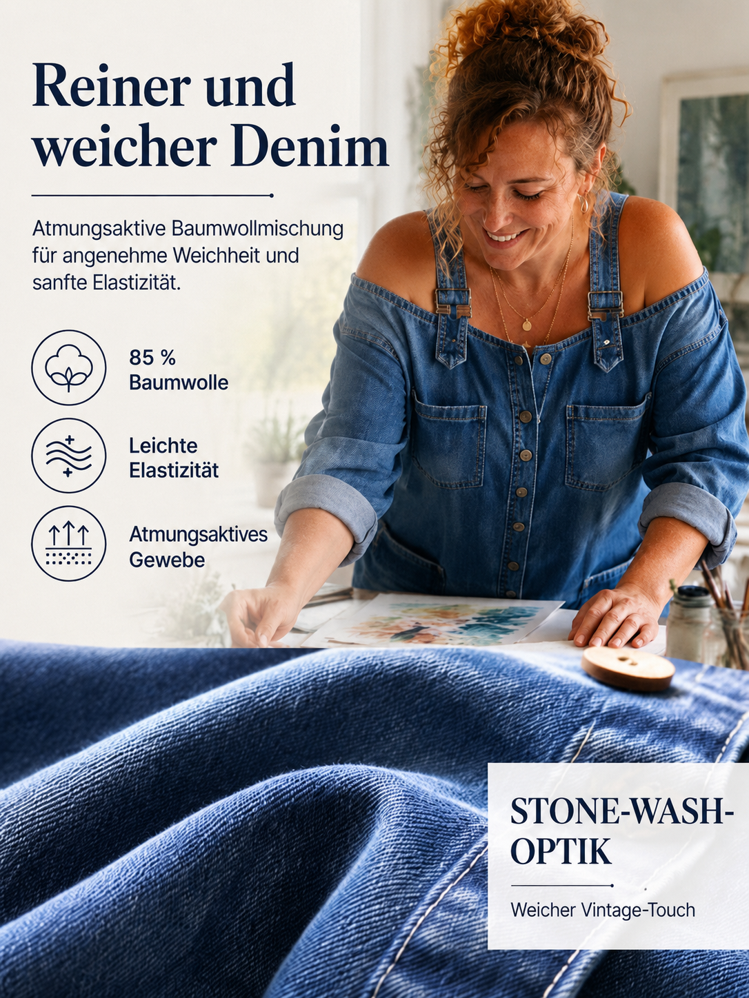 Safira - Weit geschnittener Jumpsuit mit weitem Bein und Taschen