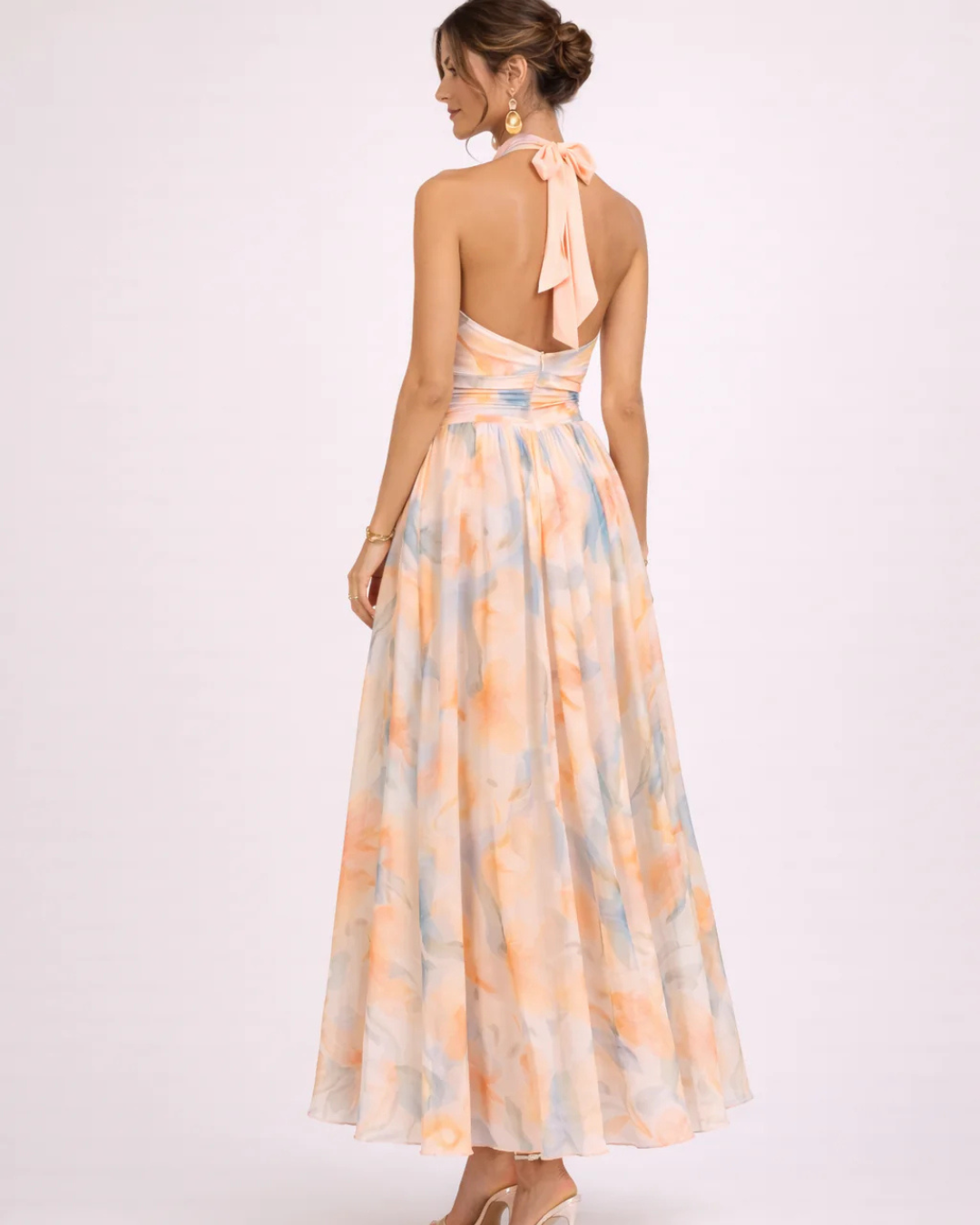 Soleá |  Vestido largo con cuello halter