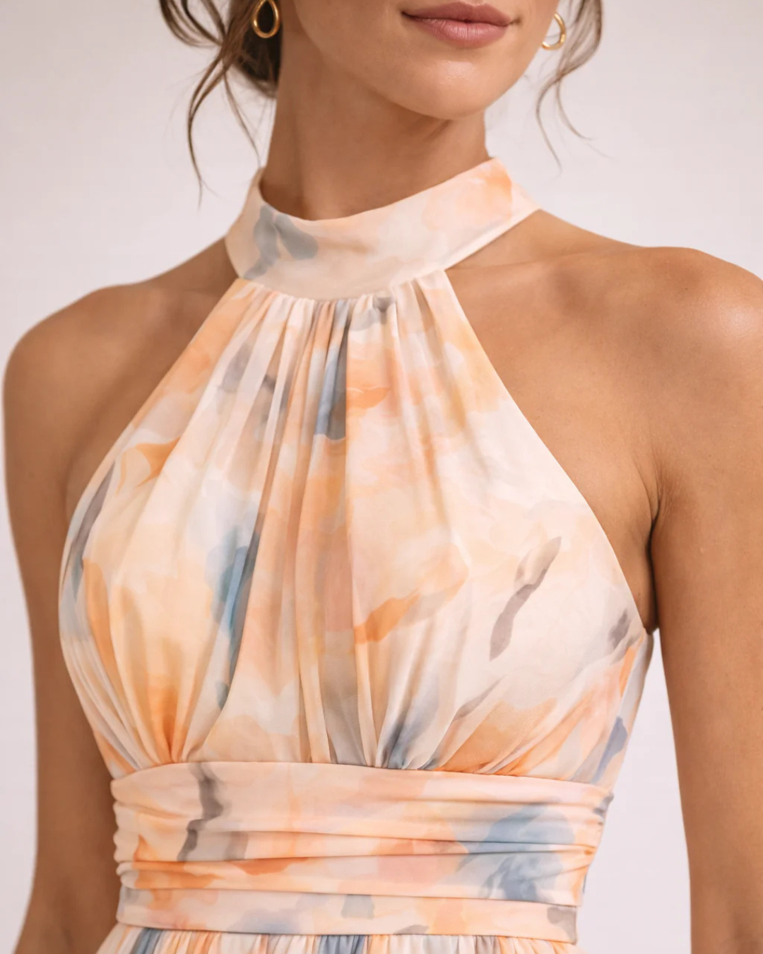 Soleá |  Vestido largo con cuello halter
