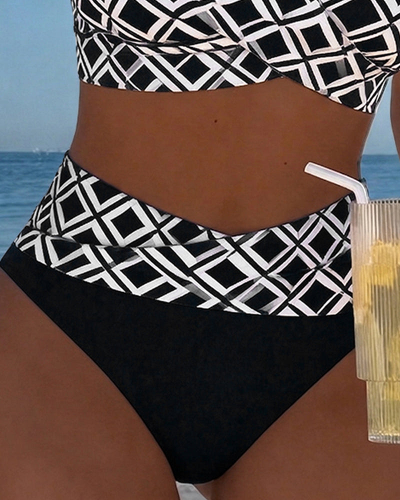 Évora - Bikini de dos piezas con estampado de rombos