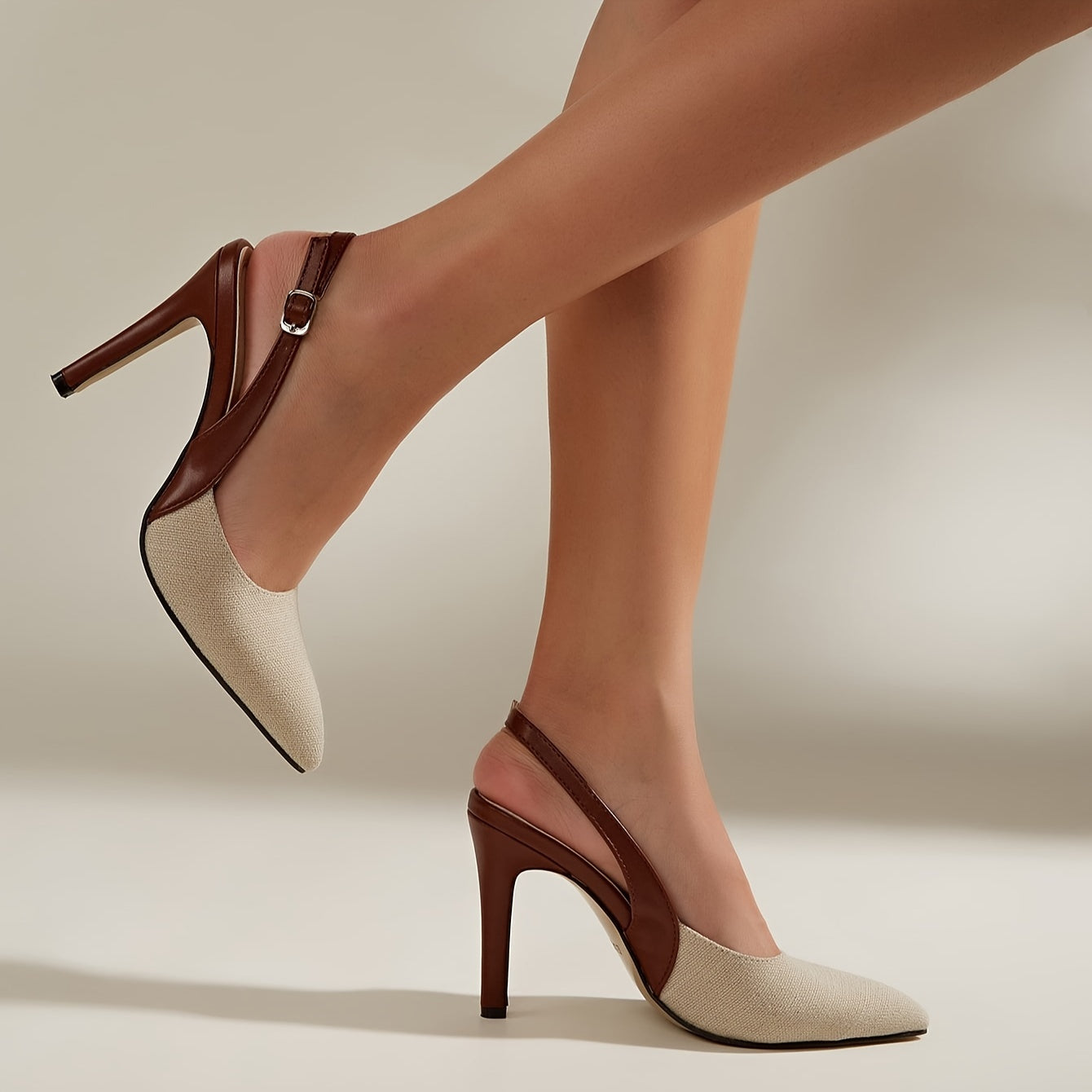 Amelia™ | Absatzschuhe mit offenem Fersenbereich und Kontrastdetails