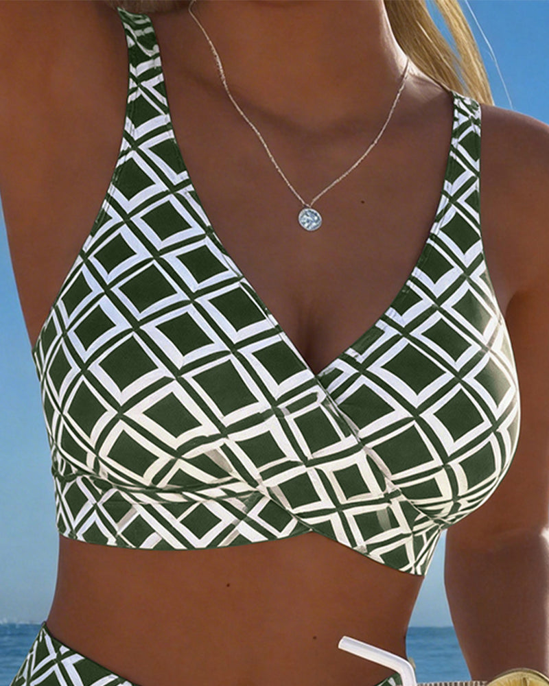 Évora - Bikini de dos piezas con estampado de rombos