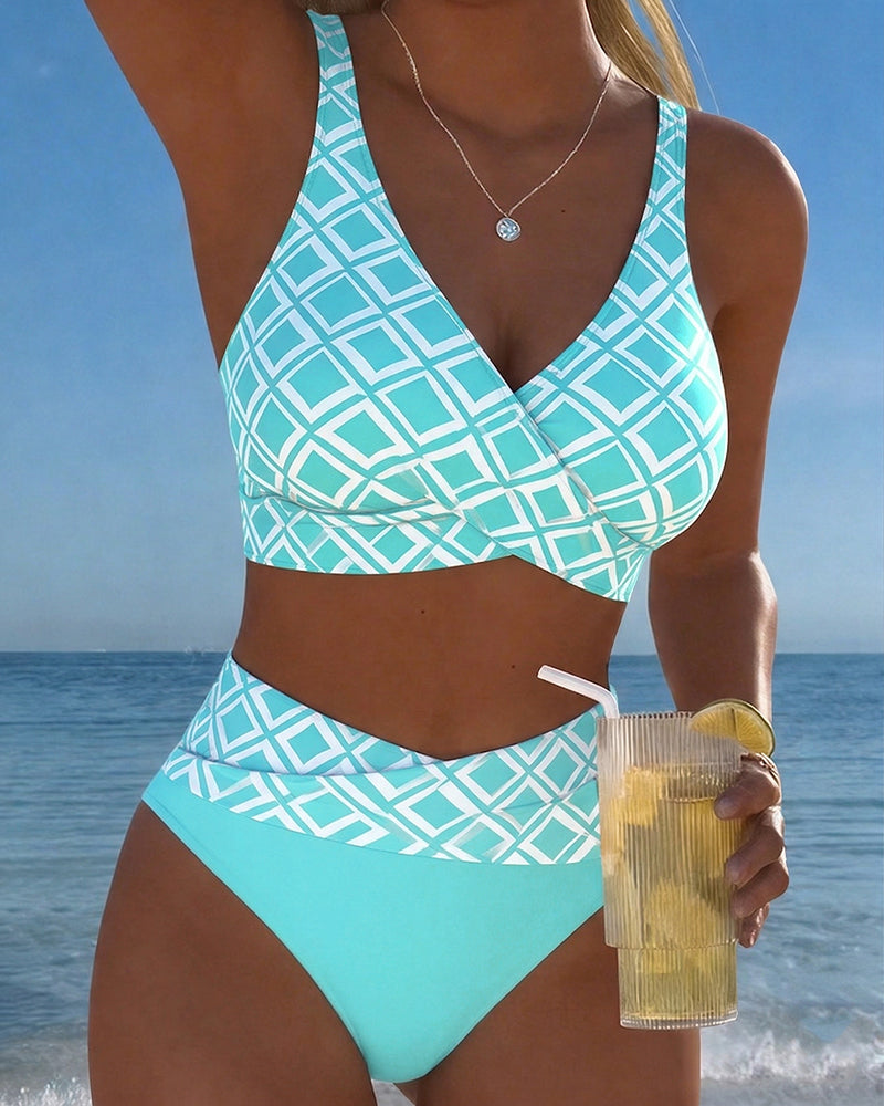 Évora - Bikini de dos piezas con estampado de rombos