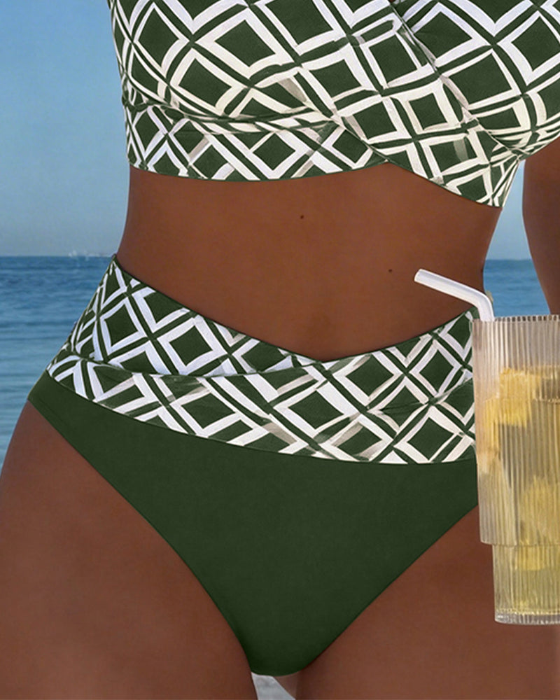 Évora - Bikini de dos piezas con estampado de rombos