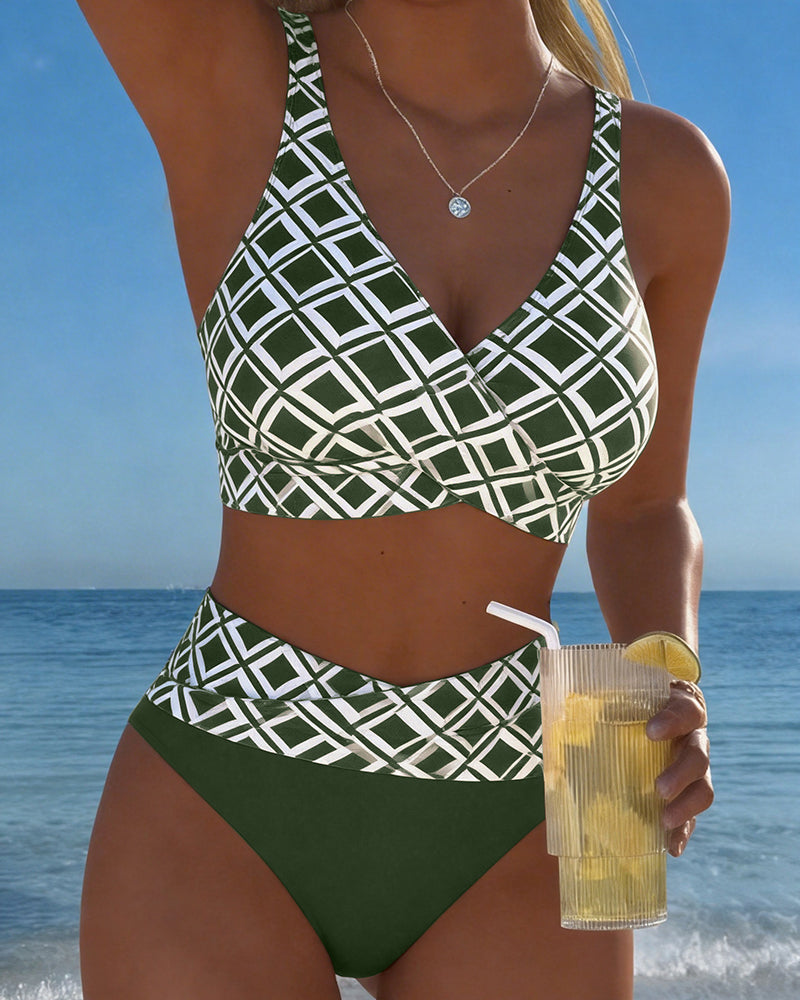 Évora - Bikini de dos piezas con estampado de rombos