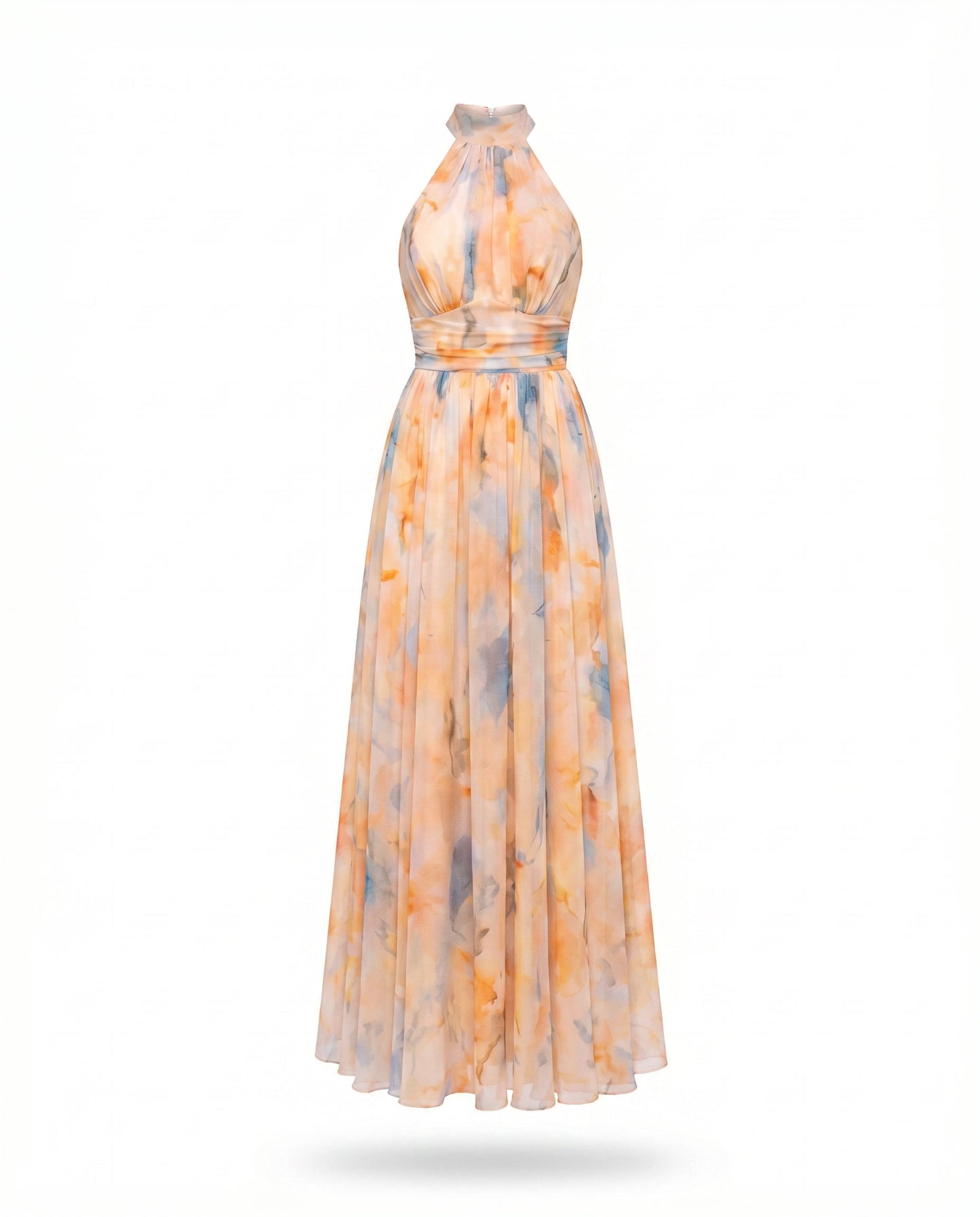Soleá |  Vestido largo con cuello halter