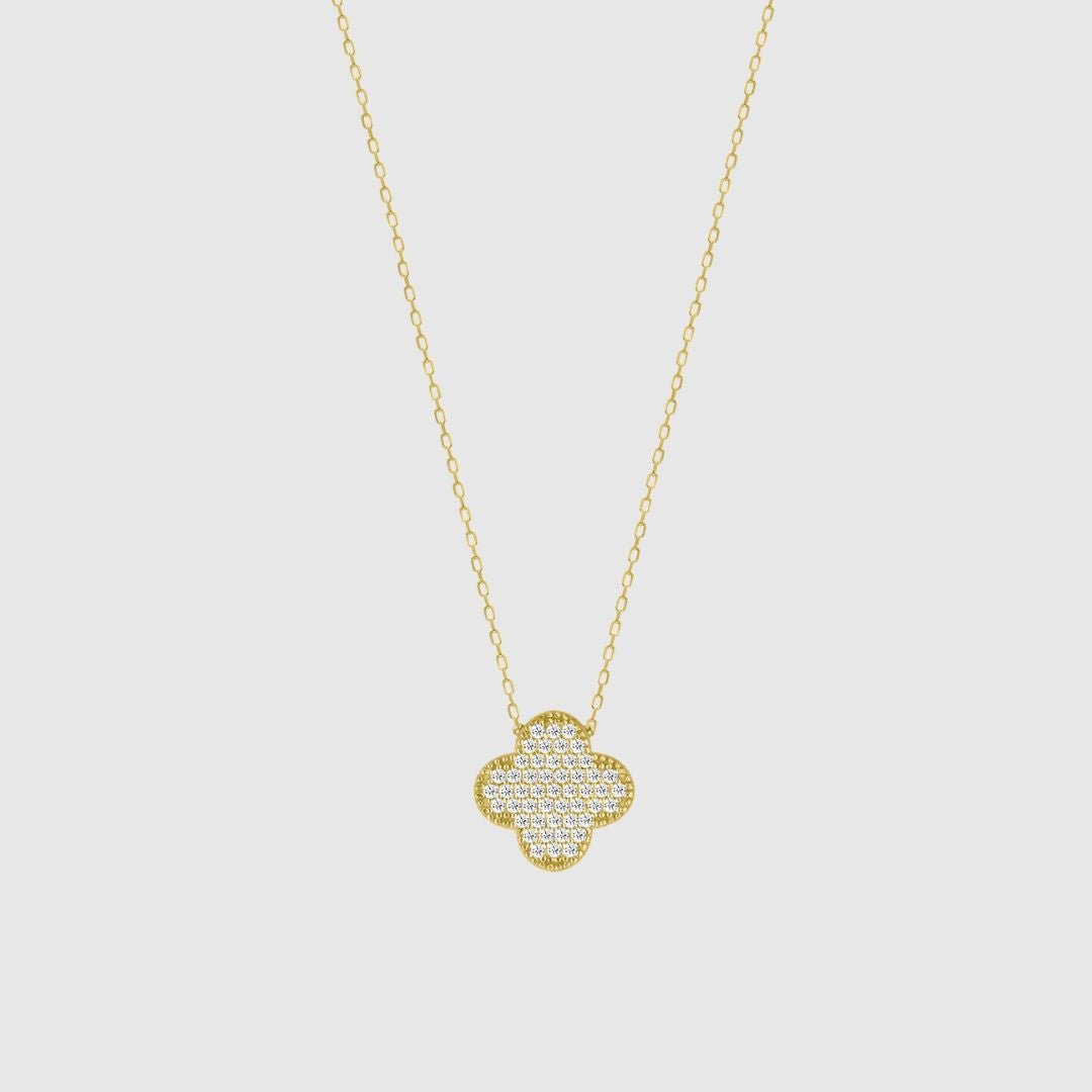 Kleeblatt Zirkonia Chain