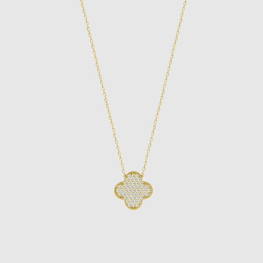 Kleeblatt Zirkonia Chain
