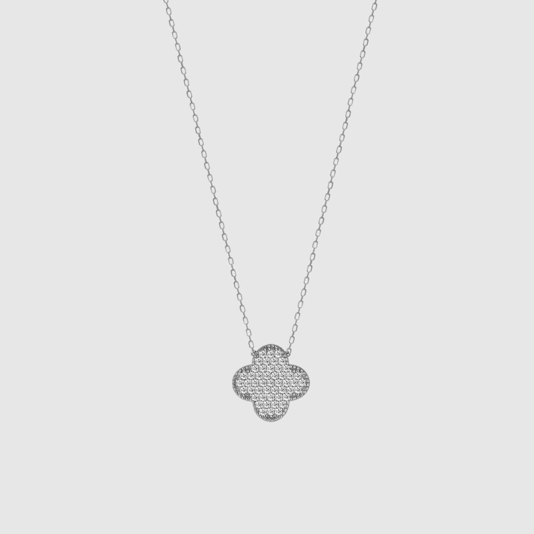 Kleeblatt Zirkonia Chain