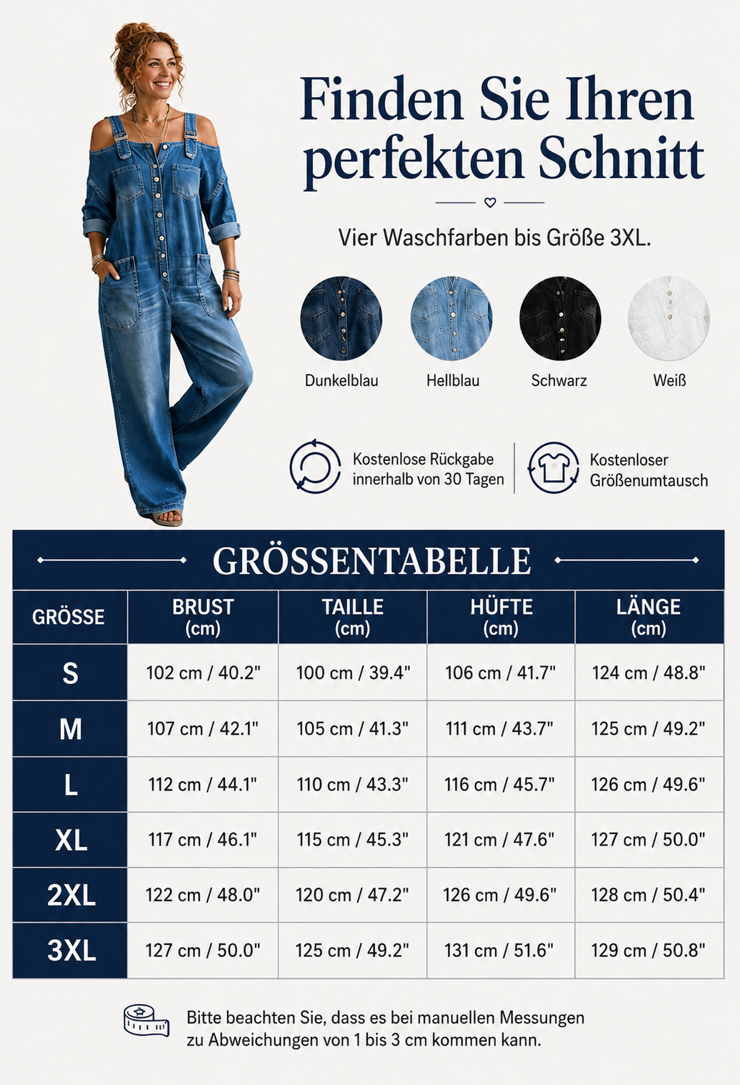 Safira - Weit geschnittener Jumpsuit mit weitem Bein und Taschen