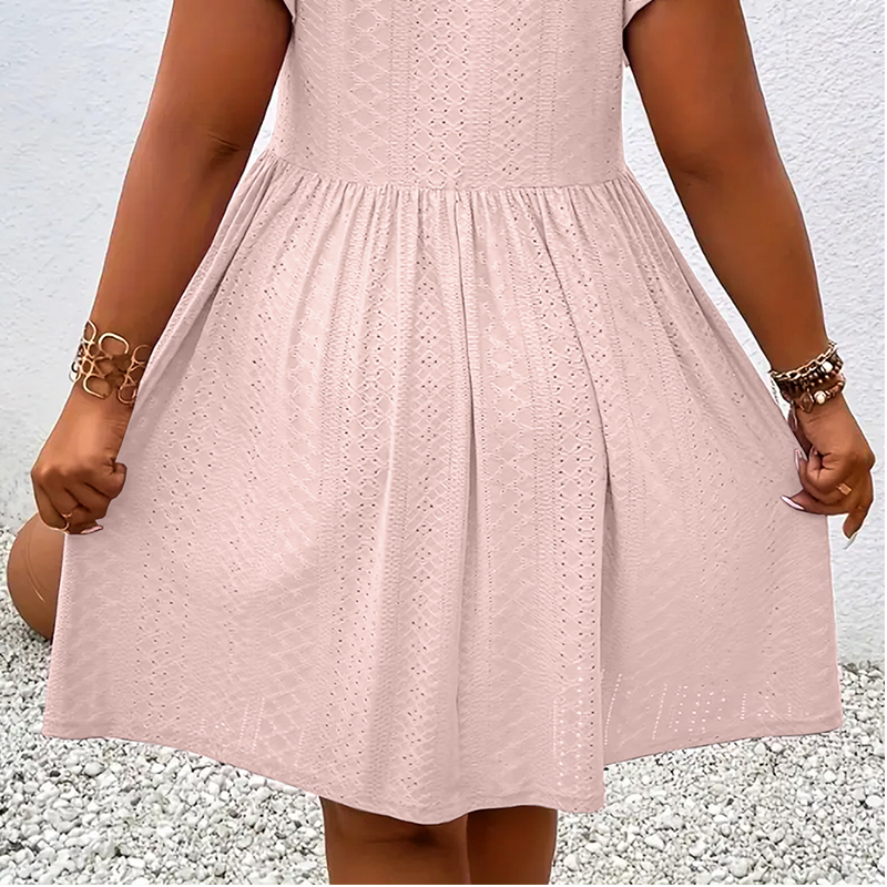 Diana - Kleid mit V-Ausschnitt und Rüschen
